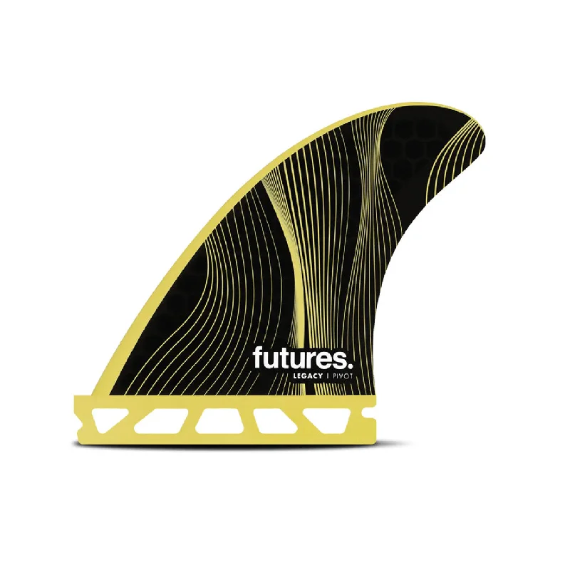 surfboard fins with extra hold-Futures Fins P4 Honeycomb Thruster Fin Set Yellow S