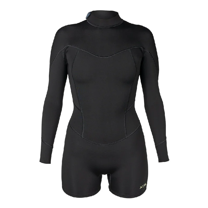 Women's Axis Long Sleeve Back Zip Boy Short Spring Wetsuit 2mm