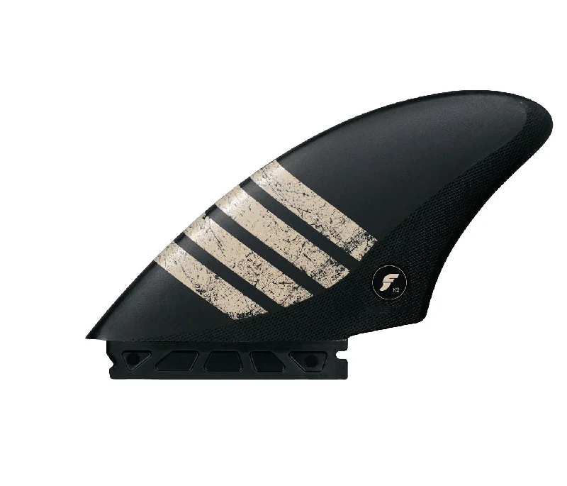 best surf fins for big waves-Future Fins FK2 Alpha Twin Fin Set Carbon-Sand