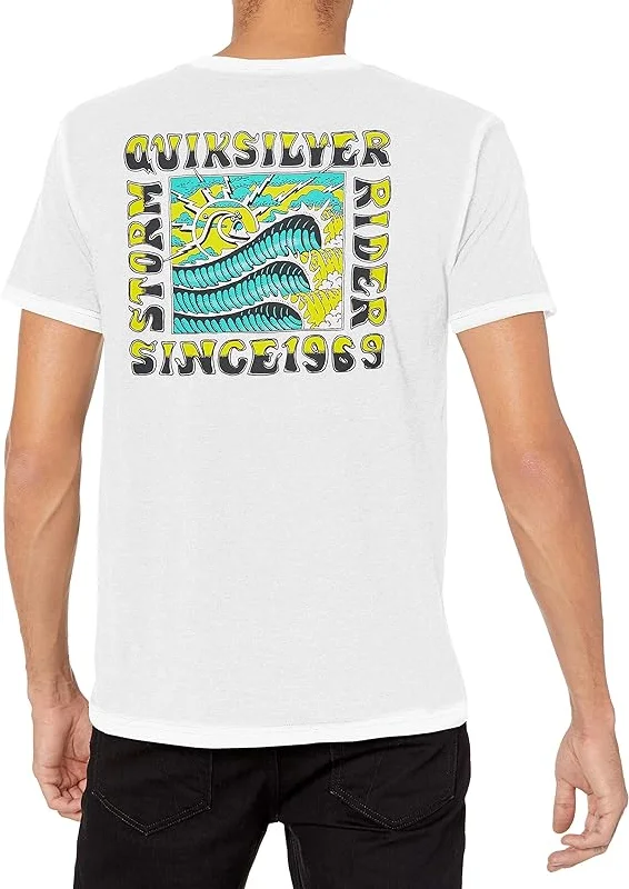 surf shorts with built-in sun protection-Quiksilver Mens Omnilogo Short Sleeve T-Shirt