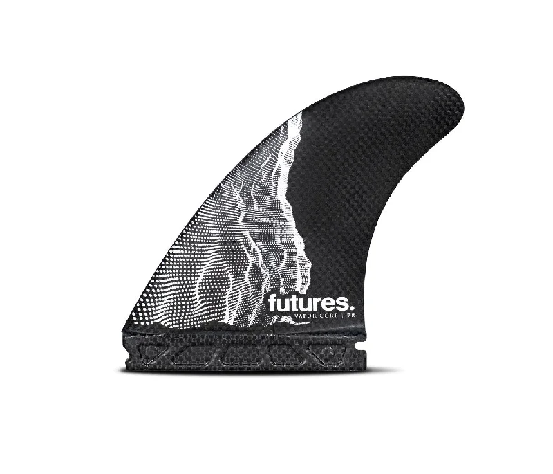 fin setups for advanced surfers-Futures P8 Vapor Core Tri Fin Set-Carbon/White-Large