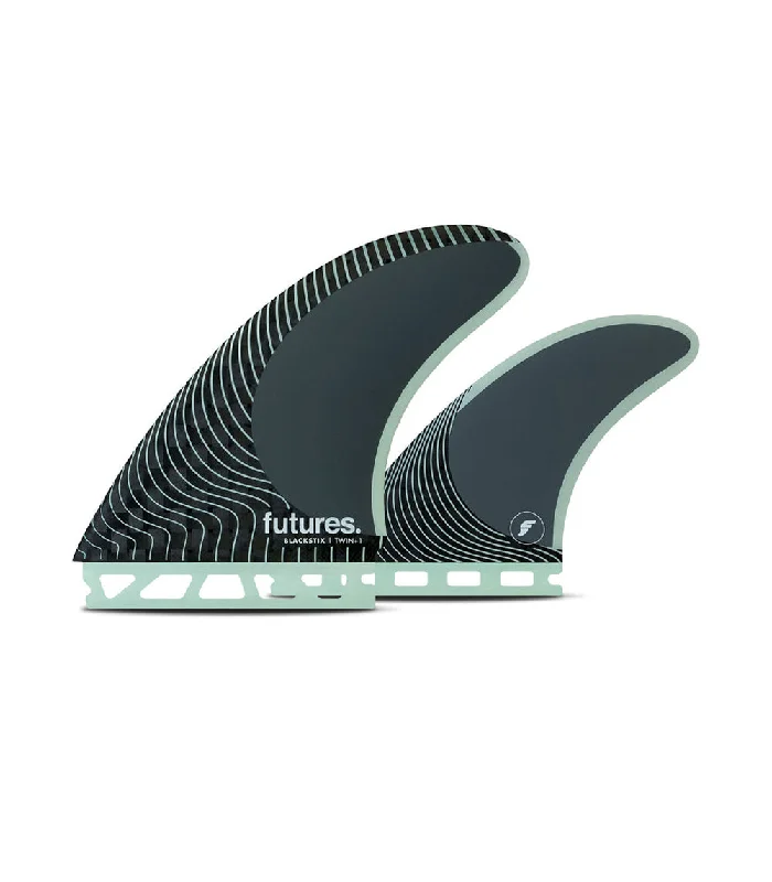 best surf fins for big waves-Future Fins Blackstix 3.0 Twin+1 Fin Set Frost