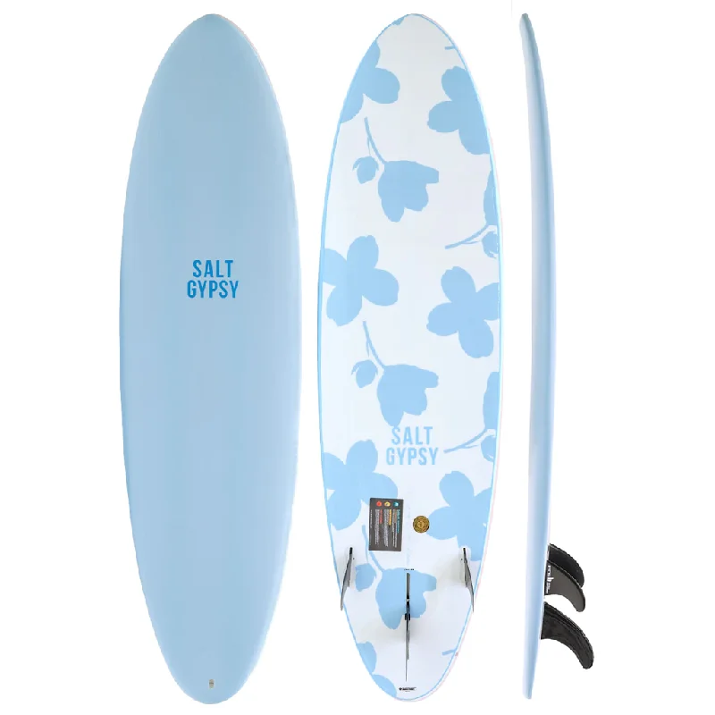 high-quality surfboards for durability-SALT GYPSY MID TIDE 7'0" BABY BLUE EPOXY SOFT 46L FCSII