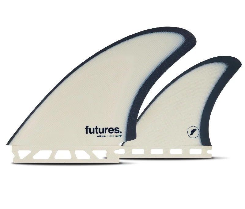 adjustable surf fins for better handling-Futures Album Mod Controller Quad Fin Set-Blue/Grey