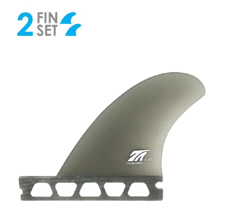 performance fins for better wave control-True Ames Futures Side Bite-Smoke-3.25"