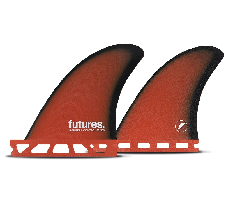 lightweight surfboard fins for speed-Futures Billy Kemper Control Series Quad Fin Set-Red/Black