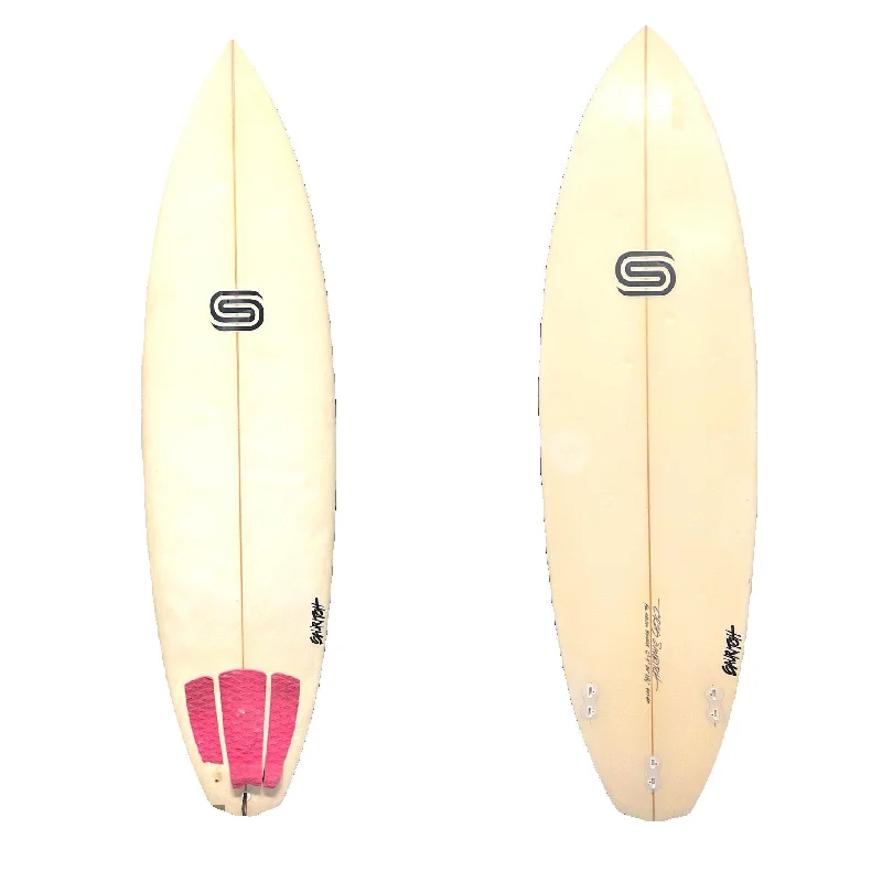 longboards for smooth paddling-Used Saurich 6'4' Diamondtail