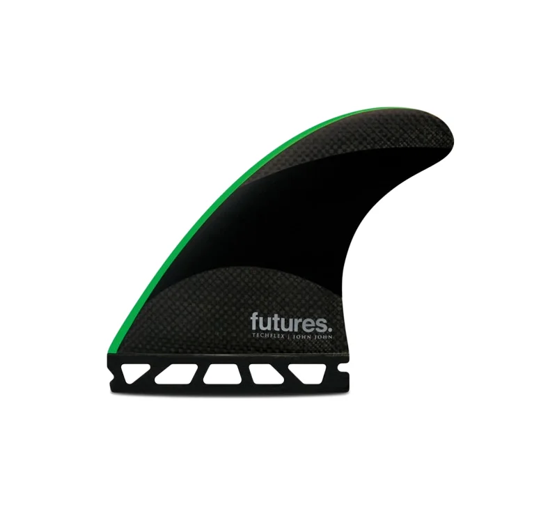 surf fins for powerful wave rides-Futures JJF Techflex Tri Surfboard Fins - Medium/Green