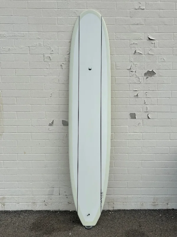 surfboards with soft tops for safety-Woodin Surfboards | 9’6” One Love in Light Cream Longboard