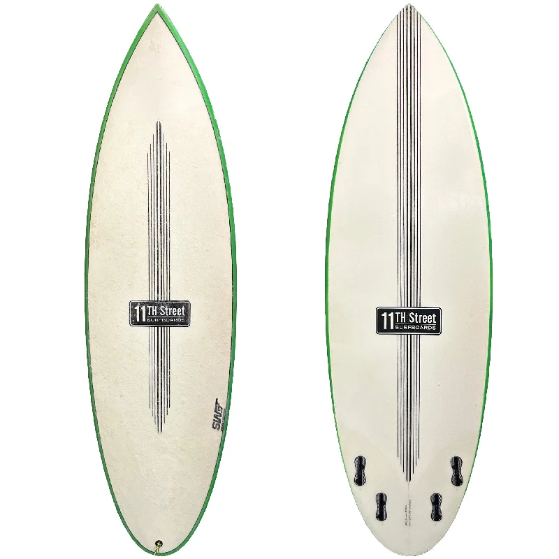 surfboards with extra volume for beginners-11th Street Surfboards Secret Weapon 5'10 Used Surfboard - FCS II