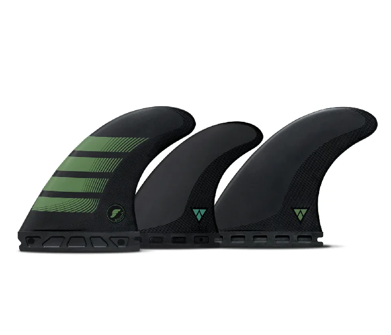 best surfboard fins for small waves-Future Fins F8 Alpha 5-Fin Set Carbon-Olive L